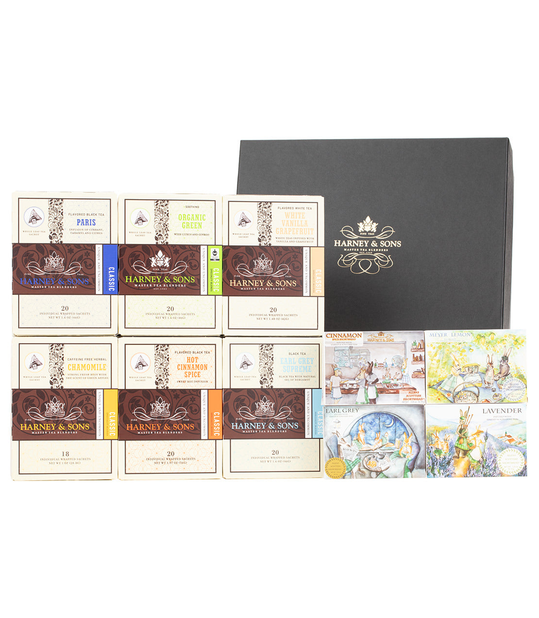 Tea-and-biscuits-gift-with-box-6-boxes-wrapped-sachets-4-boxes-shortbread