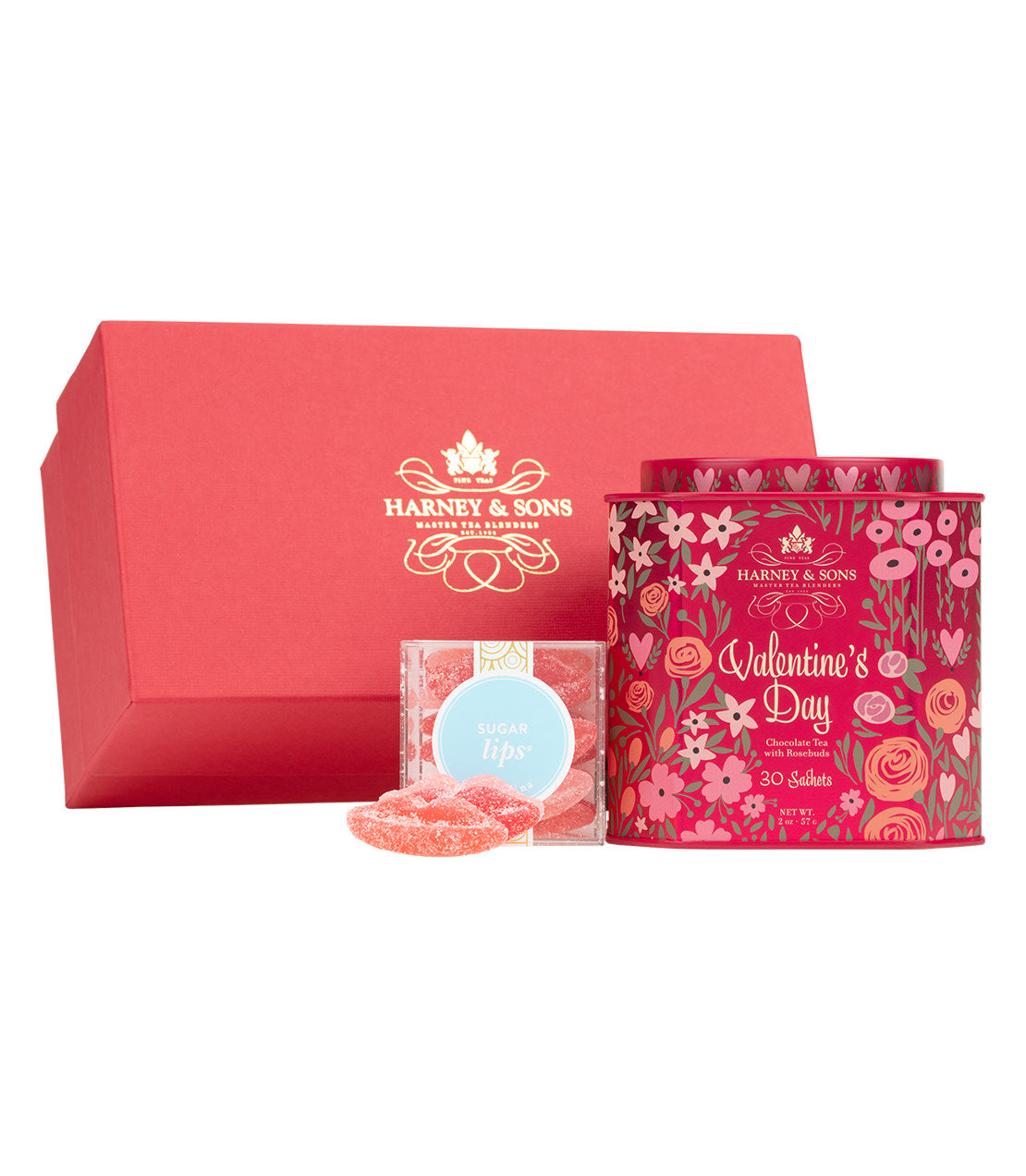 Harney & Sons- Gift- Valentine's Day Gift, Tin of 30 Sachets- Sugarfina Lips