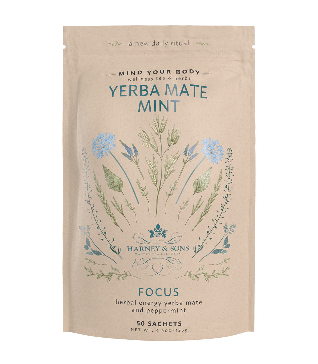 Yerba Mate Mint, Bag of 50 Sachets