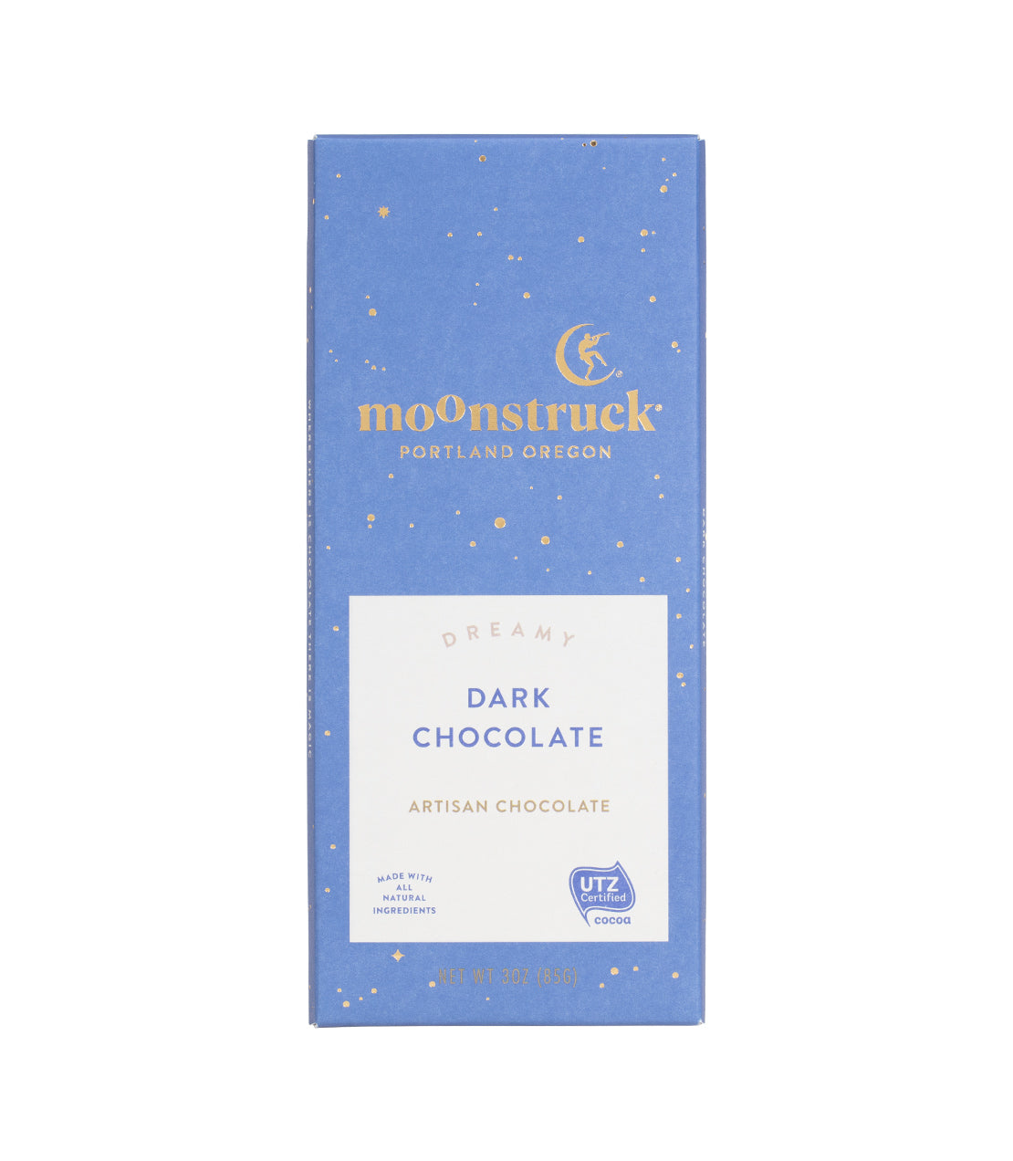 Moonstruck- 3oz Artisan Chocolate Bar- Dreamy Dark Chocolate