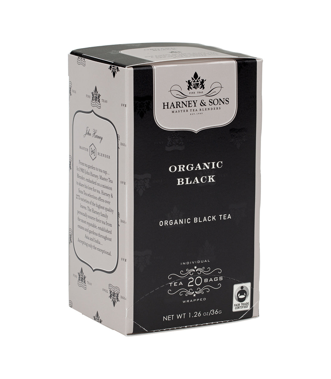 Organic Black, Box of 20 Premium Teabags - Teabags Box of 20 Premium Teabags - Harney & Sons Fine Teas