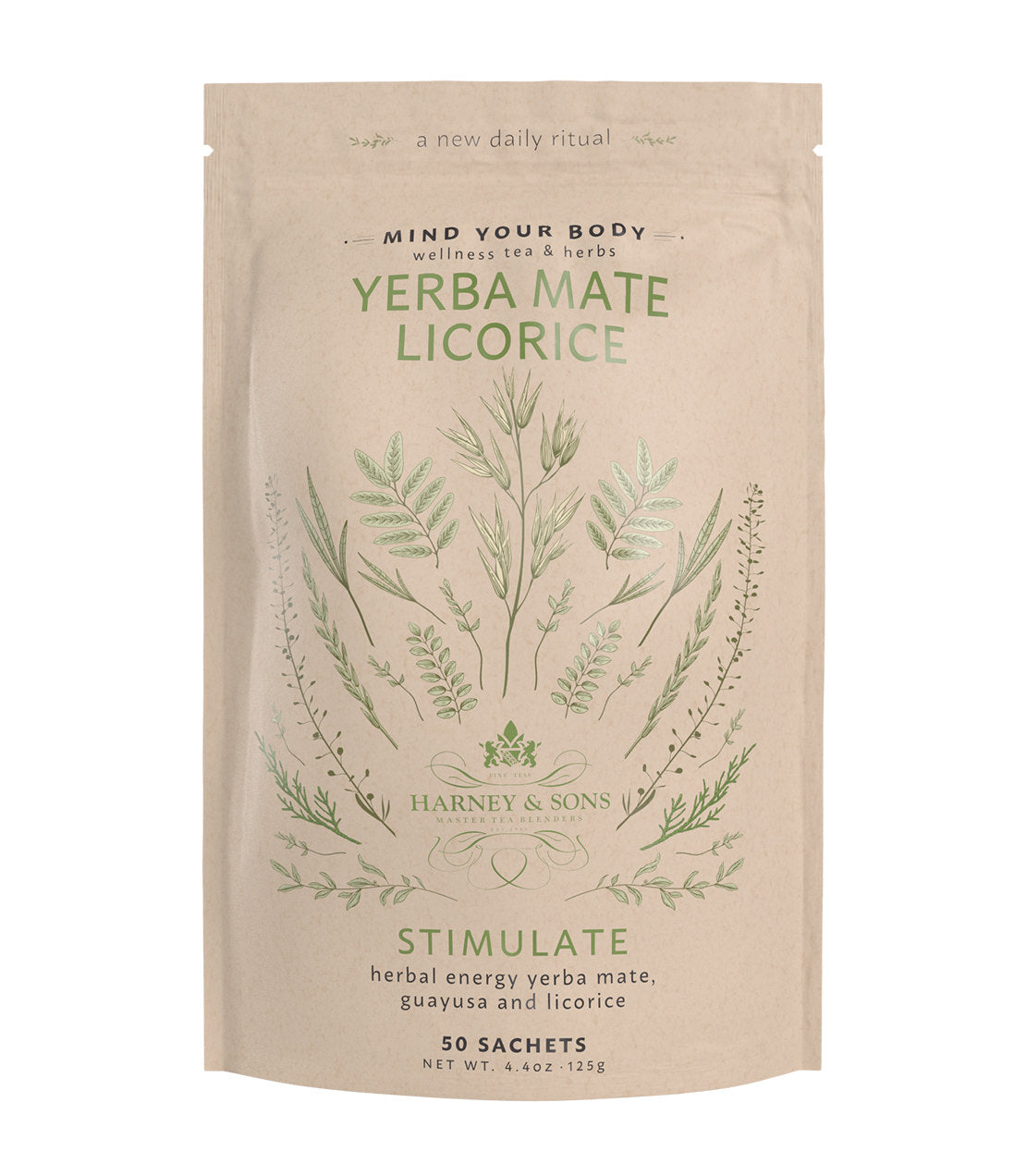 Yerba Mate Licorice, Bag of 50 Sachets